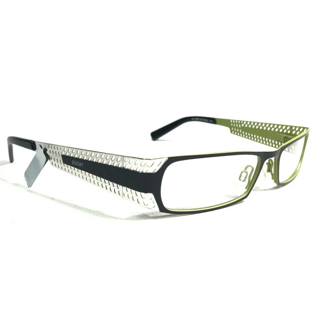 Joop! Eyeglasses Frames MOD.83097-637 Black Green Silver Rectangular 52-16-130